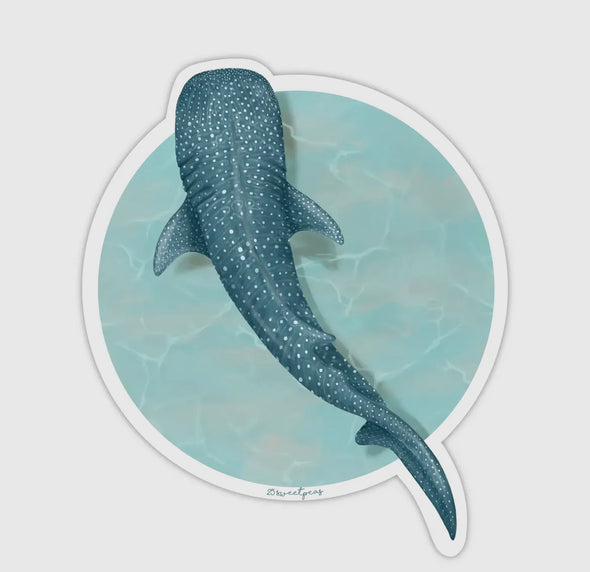 Whale Shark Circle Sticker