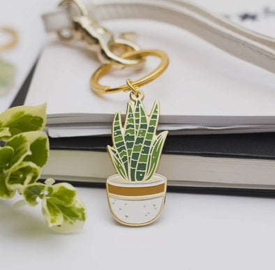 Snake Plant Key Chain