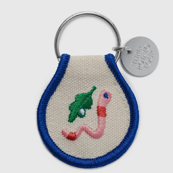 Patch Embroidered Key Chain- Worm