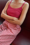 Le Bon Organic Cotton Dana Cami- Red Pepper