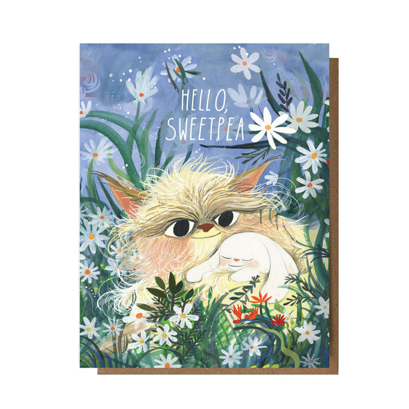 Hello Sweetpea Greeting Card
