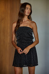 Lurex Sparkle Mini Dress- Black