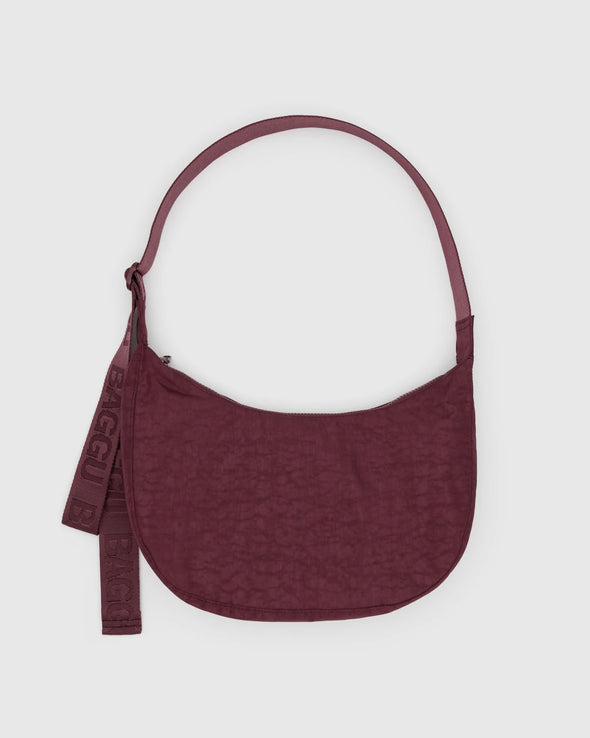 Baggu Medium Nylon Crescent Bag- Mahogany