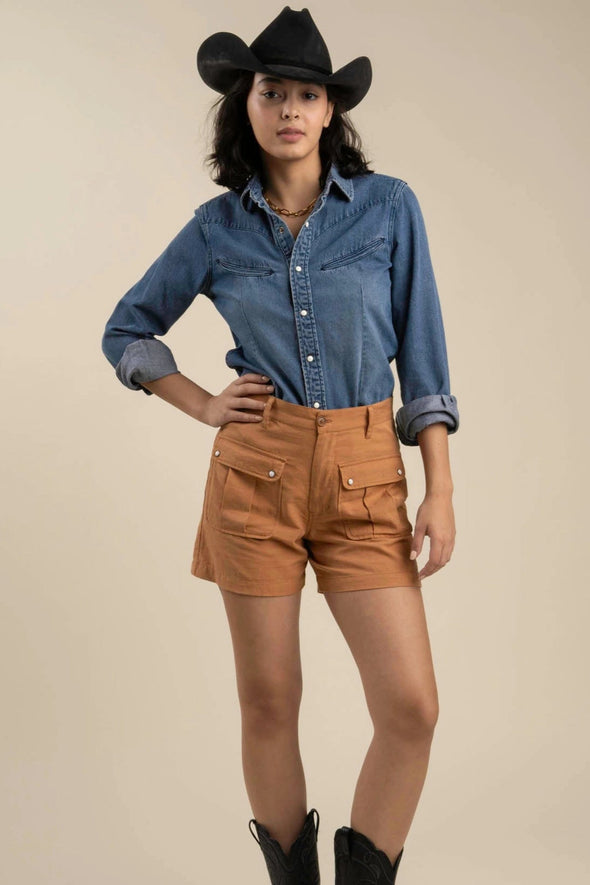 The Natalie Cargo Short- Russet