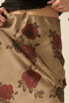 Girls 'N Roses Satin Maxi SKirt- Taupe/Olive/Maroon