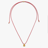 Sunrise Red Cord & Gold Charm Necklace