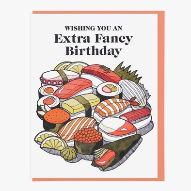 Fancy Sushi Birthday Greeting Card