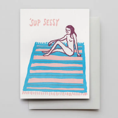 Sessy Lady Letterpress Greeting Card
