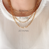 18K GF Paperclip Link Chain Necklace- 16"