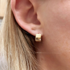 18K GF Square Clicker Earrings