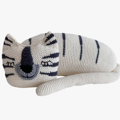 Crochet Tiger Stuffy- White & Gray