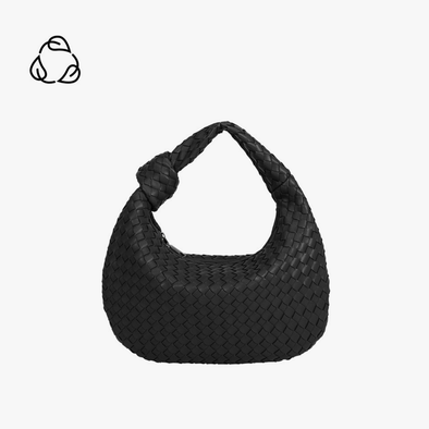 Drew Small Vegan/Recycled Leather Handbag- Black