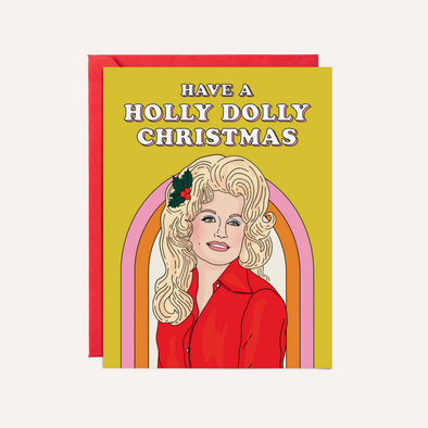Holly Dolly Christmas Greeting Card