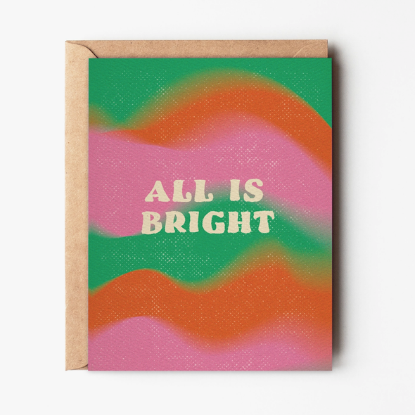 All is Bright Christmas Greeting Card