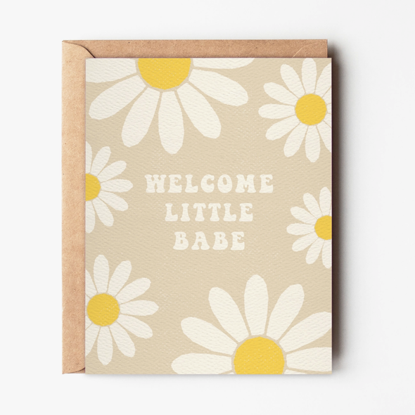 Welcome Little Babe Greeting Card