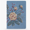 Cross Stitch Flowers Embroidered Journal Notebook