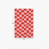 Wonky Checkers Layflat Journal Notebook- Red/Pink