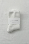 Le Bon Cloud Socks- Classic White