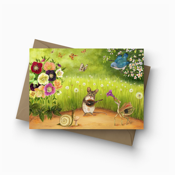 Garden Gig Greeting Card