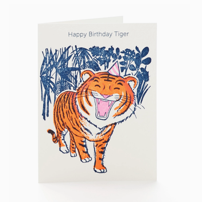 Tiger Happy Birthday Greeting Card