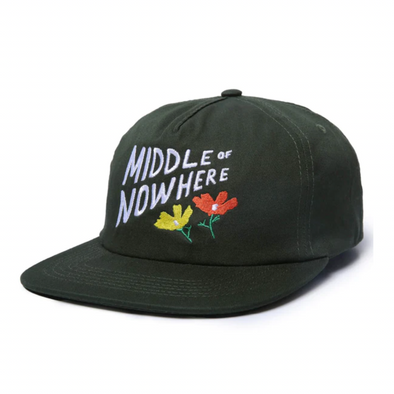 Quiet Life Lonely Palms Middle of Nowhere Snapback- Forest Green