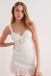 Kinsley Lace Corset Mini Dress- White