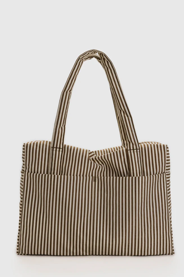 Baggu- Cloud Carry-On| Brown Stripe