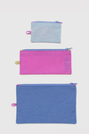 Baggu Flat Pouch Set- Vacation Colorblock