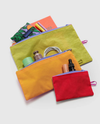 Baggu Flat Pouch Set- Vacation Colorblock