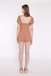 CLEARANCE! Crinkle Playsuit- Rust