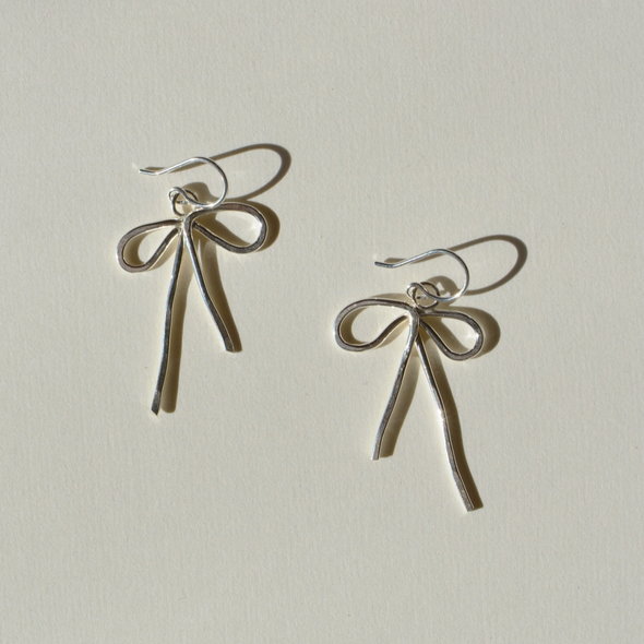 Sterling Silver Bow Earrings