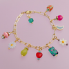 Colorful Beaded Charm Bracelet