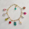 Colorful Beaded Charm Bracelet