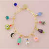 Colorful Beaded Charm Bracelet