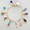 Colorful Beaded Charm Bracelet