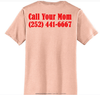 Mom's Call Your Mom Tee- Peach/Red