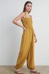 Constance Smocked Jumpsuit- Goldenrod