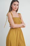 Constance Smocked Jumpsuit- Goldenrod