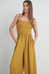 Constance Smocked Jumpsuit- Goldenrod