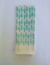 Hand Printed Cotton Kitchen Towel- Blue or Teal Fish