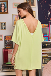 Oversized Low Back Romper- Key Lime