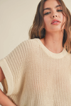 Dolman Sleeve Knitted Top- Oatmeal