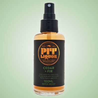 Pit Liquor- Cedar + Fir 100ml Spray Deodorant