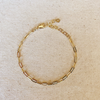 18k Gold Filled Short Link Paperclip Bracelet