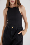 Naomi Denim Shorts- Washed Black