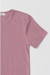 Reese Ribbed Tee- Pink Rose