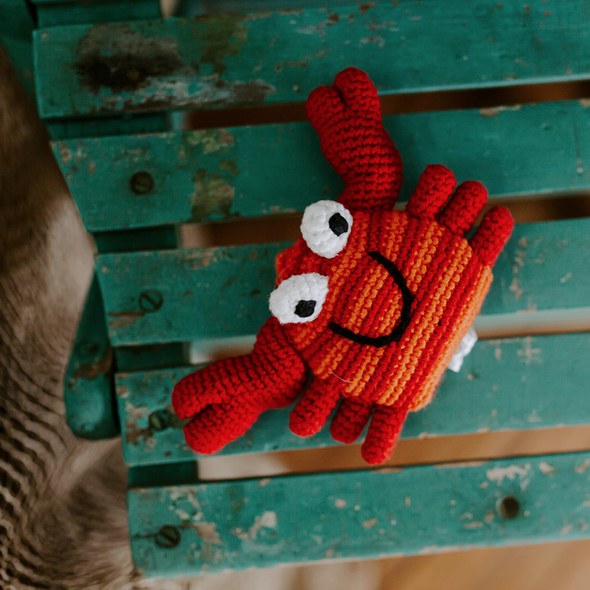 Plush Ocean Toy- Crab Rattle