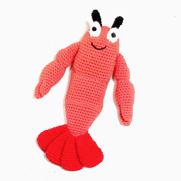 Plush Ocean Toy- Small Red Lobster Rattle