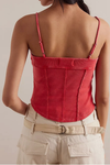 Ribbed Tank- Red