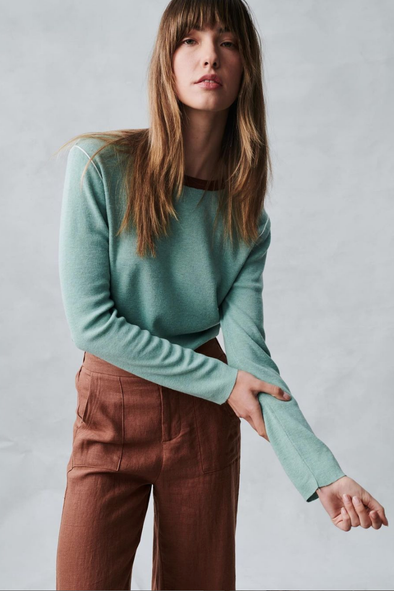 Zali Lightweight Sweater Top- Lagoon